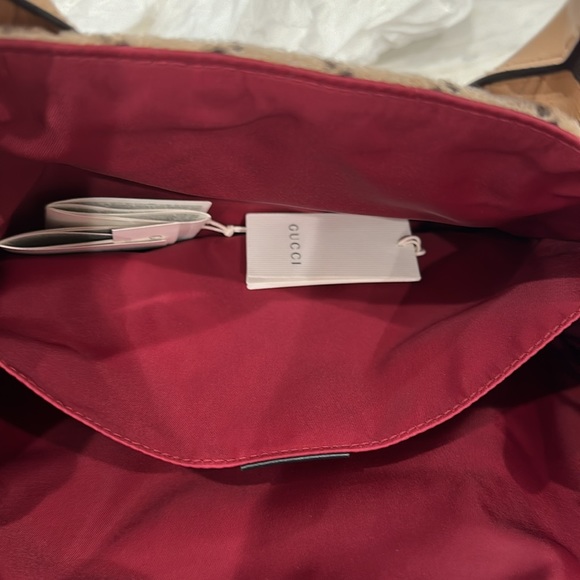 GUCCI MINI DIAPER BAG IN WOOL BLACK/TAUPE *AUTHENTIC* - Picture 6 of 10